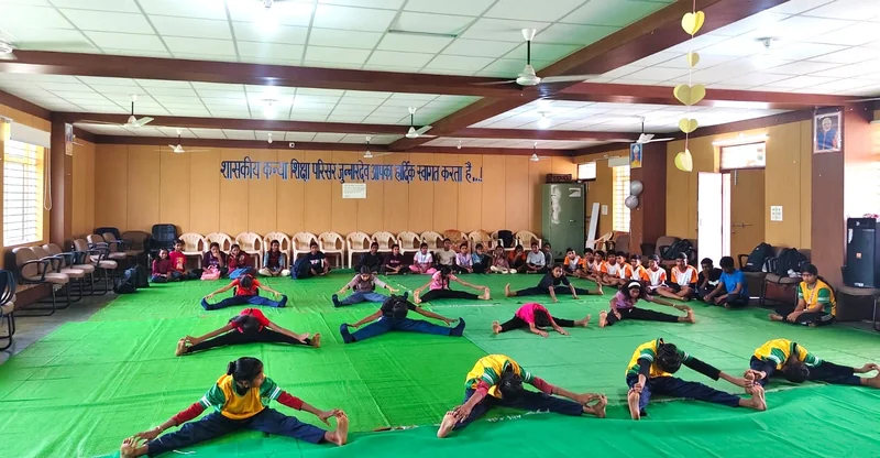 शासकीय कन्या शिक्षा परिसर जुन्नारदेव में जिला स्तरीय योग प्रतियोगिता संपन्न